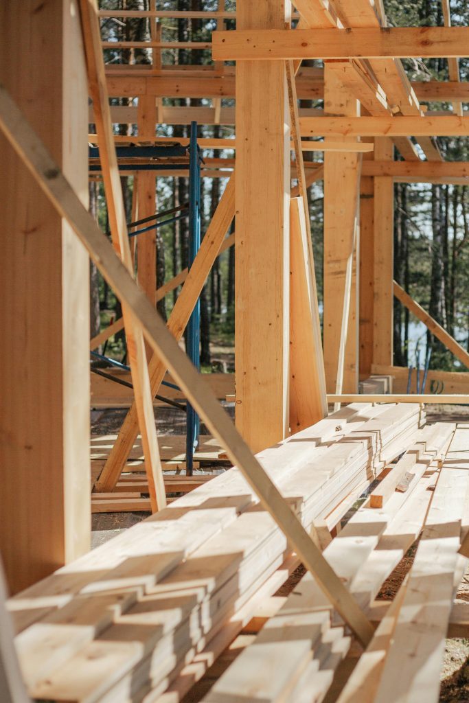 chantier construction bois