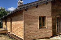chantier extension ossature bois dans maison - après